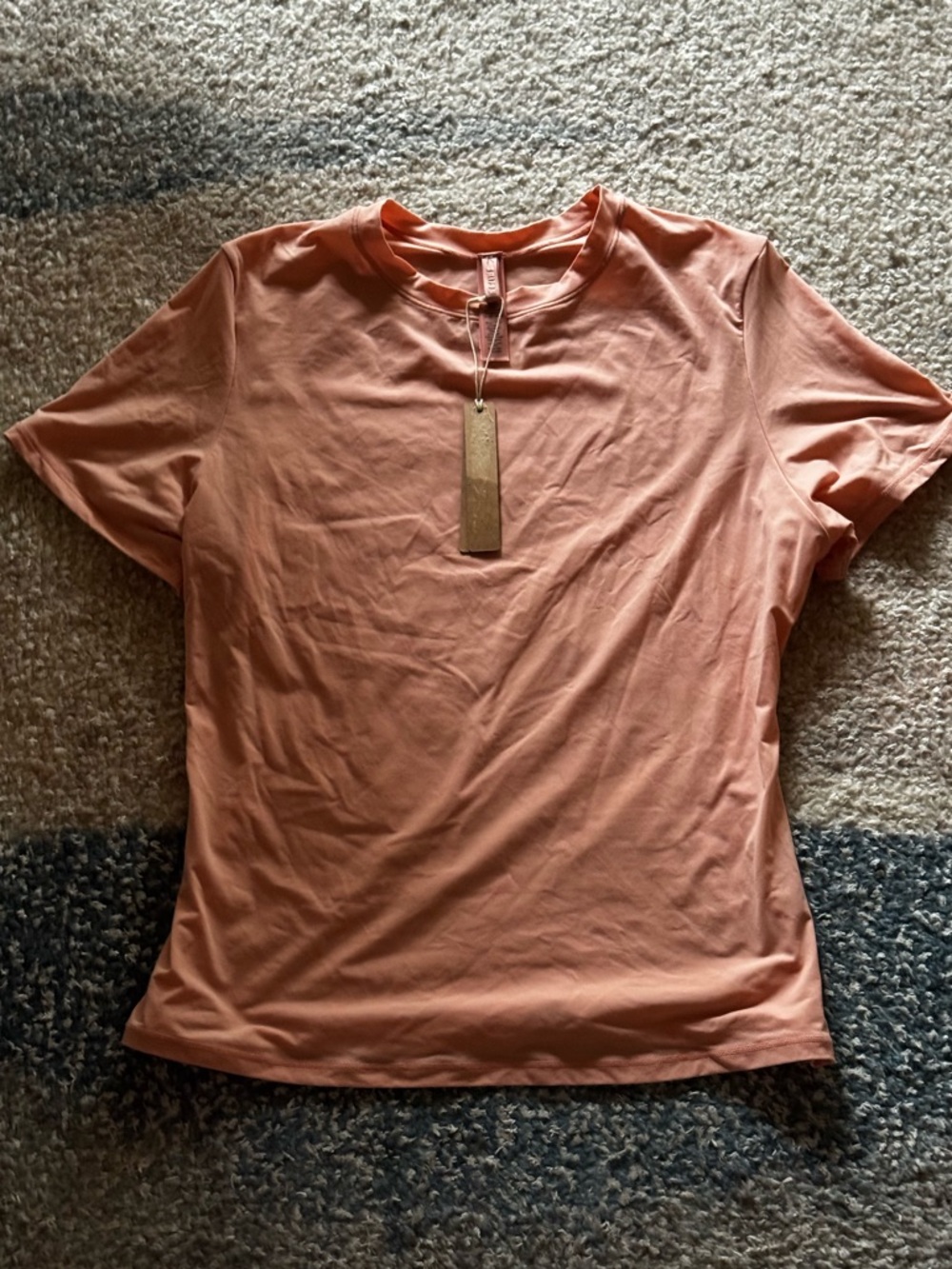 NEW SKIMS Fits Everybody Short Sleeve T-Shirt in Desert Clay - Picture 2 of 4